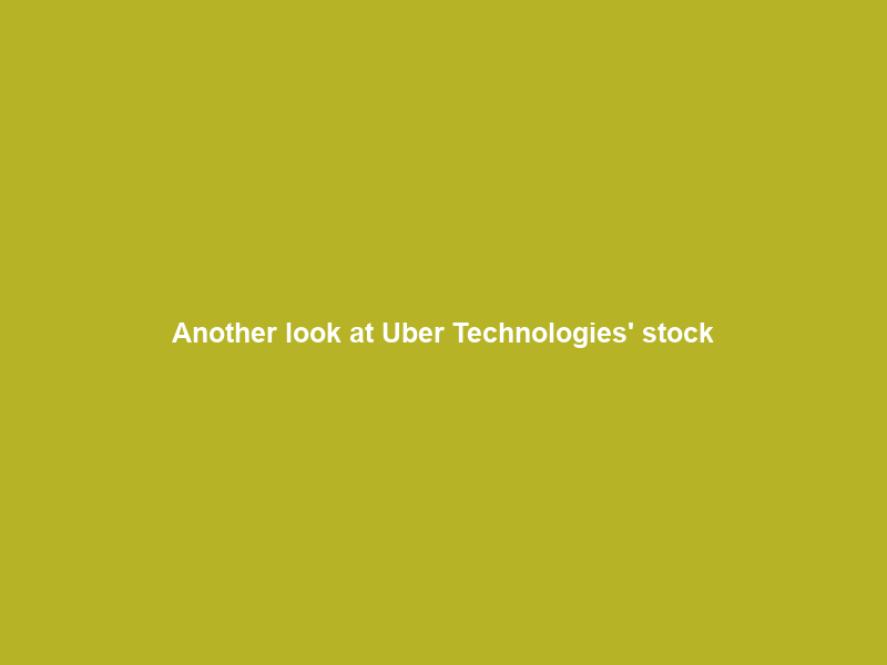 Another look at Uber Technologies’ stock; I’m back in New York City – Stansberry Research