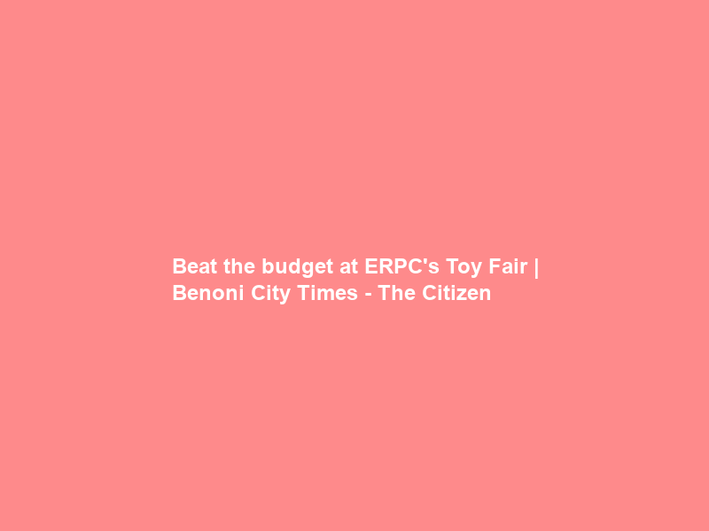 Beat the budget at ERPC’s Toy Fair | Benoni City Times – The Citizen