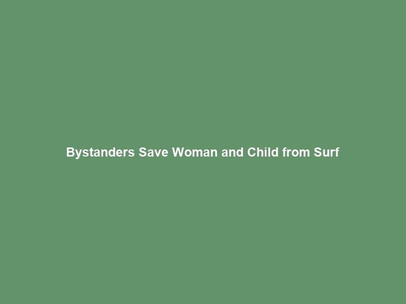 Bystanders Save Woman and Child from Surf; NSRI Responds to Dual Incidents in Mossel Bay