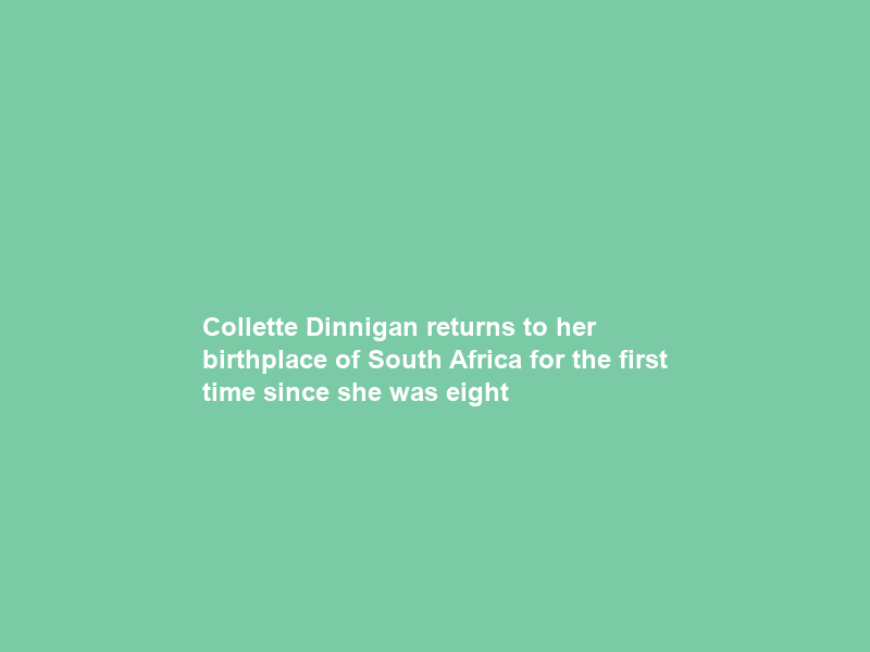 Collette Dinnigan returns to her birthplace of South Africa for the first time since she was eight