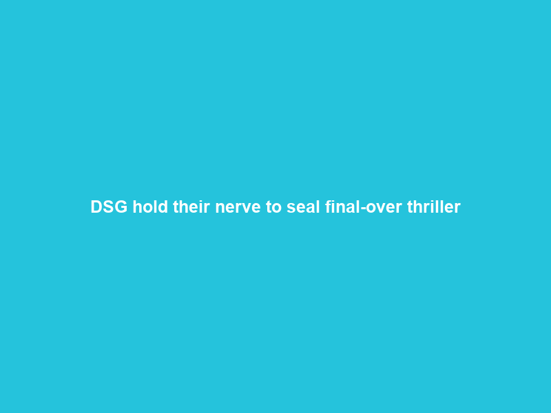 DSG hold their nerve to seal final-over thriller