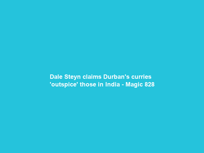 Dale Steyn claims Durban’s curries ‘outspice’ those in India – Magic 828