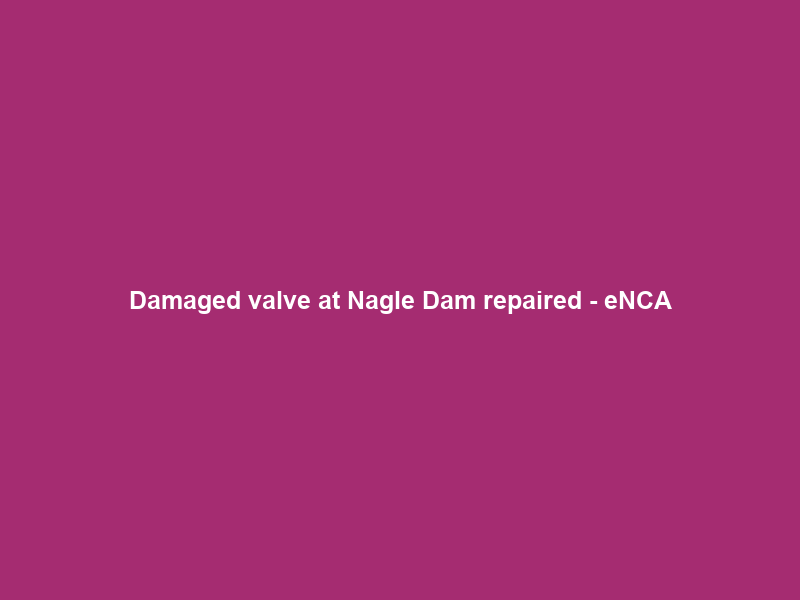 Damaged valve at Nagle Dam repaired – eNCA