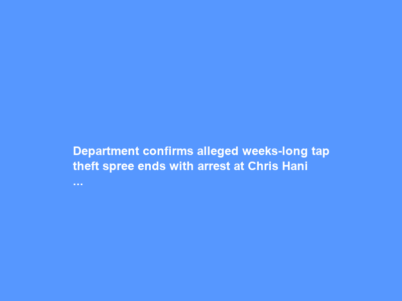 Department confirms alleged weeks-long tap theft spree ends with arrest at Chris Hani …