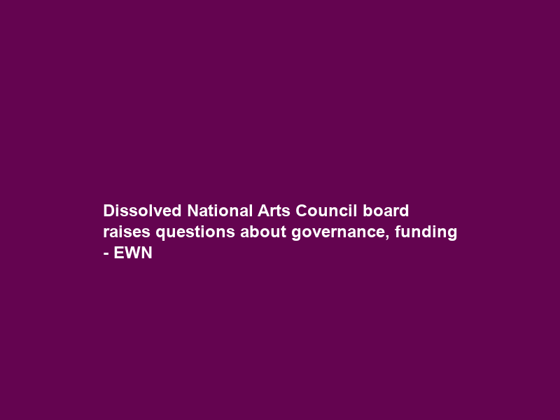Dissolved National Arts Council board raises questions about governance, funding – EWN