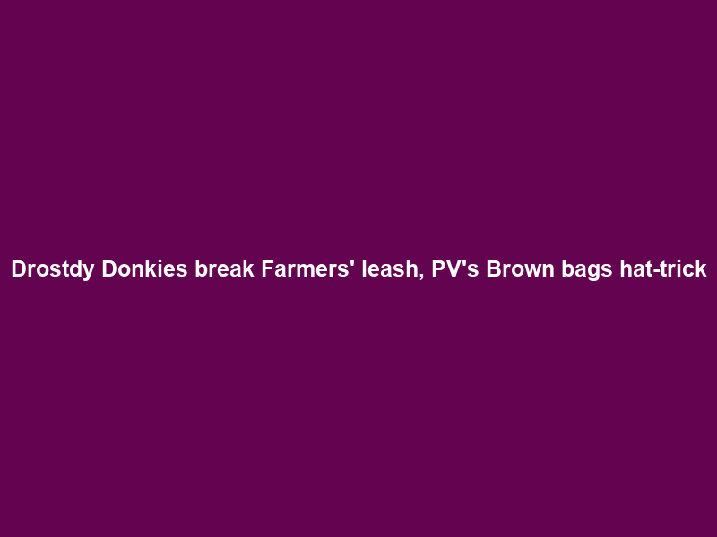 Drostdy Donkies break Farmers’ leash, PV’s Brown bags hat-trick