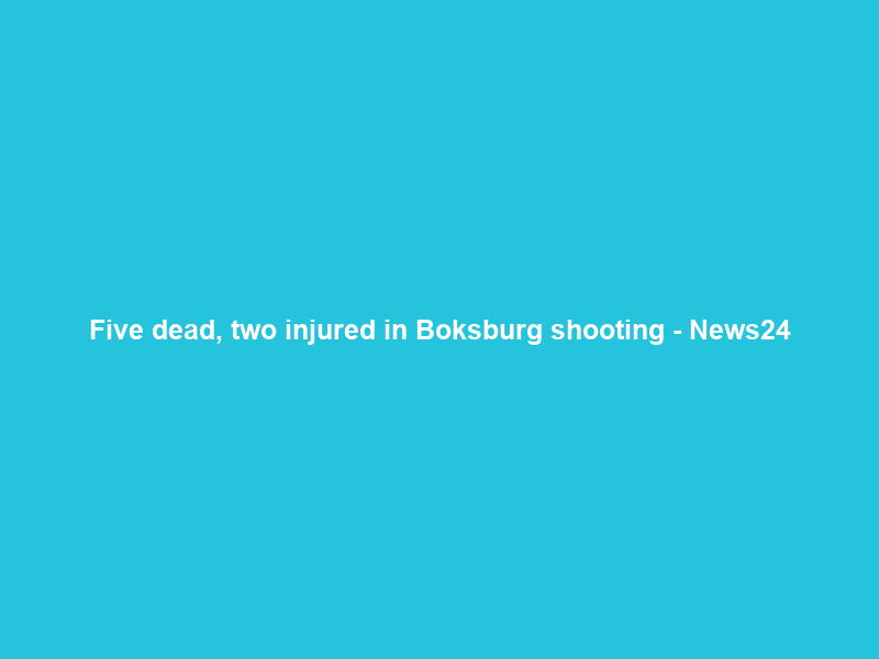 Five dead, two injured in Boksburg shooting – News24