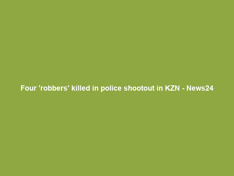 Four ‘robbers’ killed in police shootout in KZN – News24
