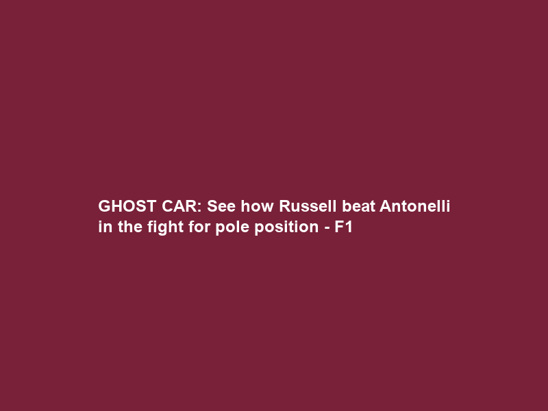 GHOST CAR: See how Russell beat Antonelli in the fight for pole position – F1