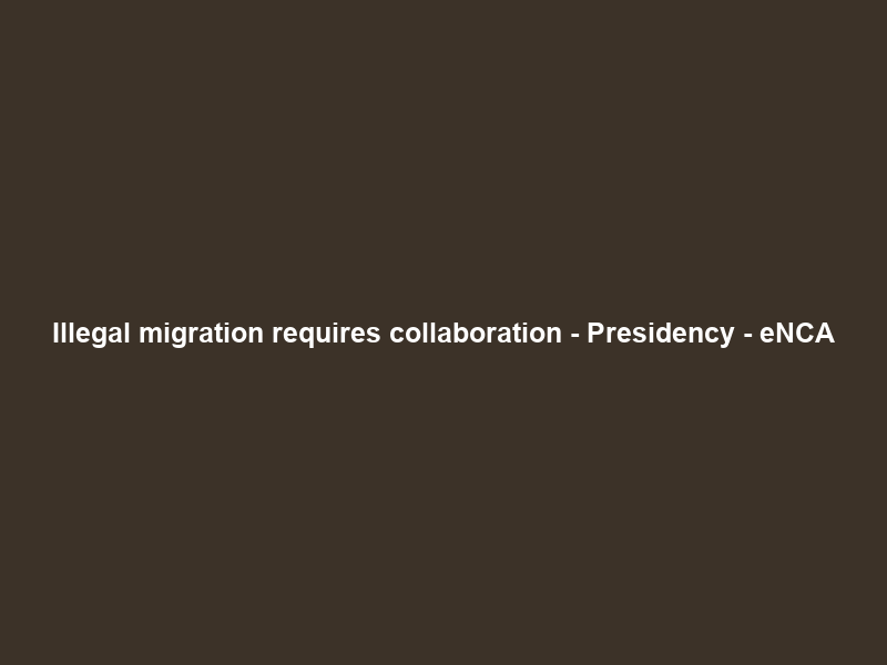 Illegal migration requires collaboration – Presidency – eNCA