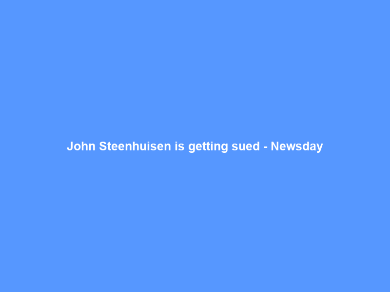 John Steenhuisen is getting sued – Newsday