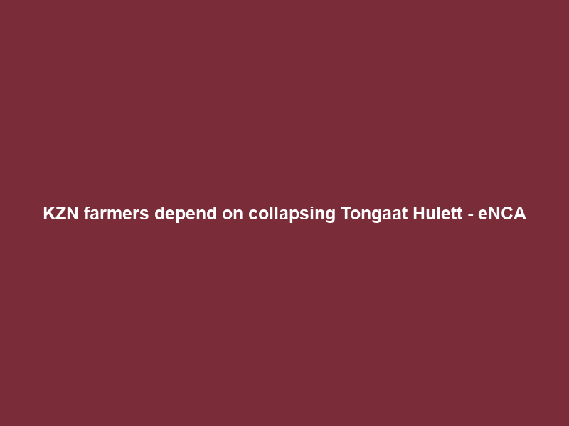 KZN farmers depend on collapsing Tongaat Hulett – eNCA