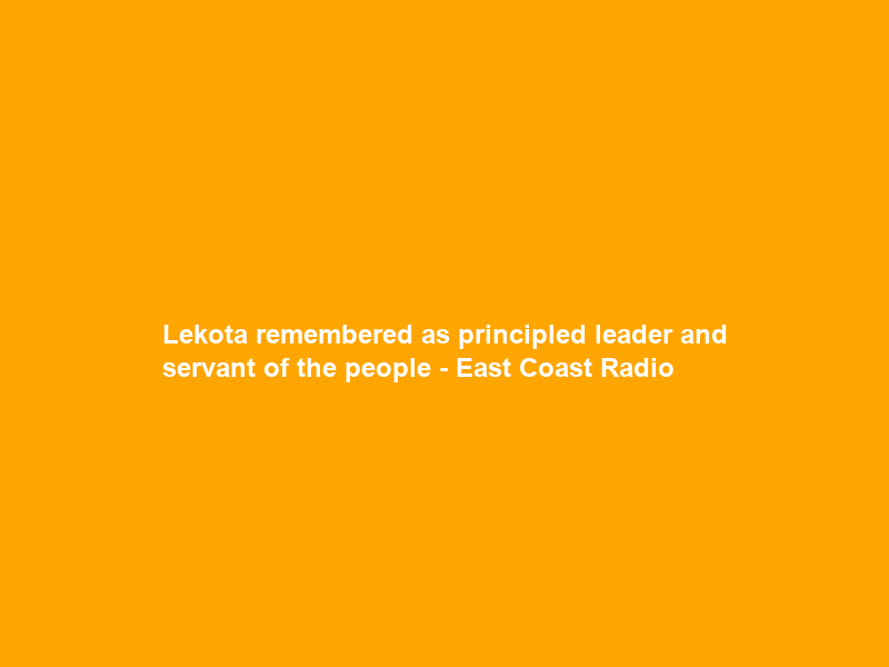 Lekota remembered as principled leader and servant of the people – East Coast Radio