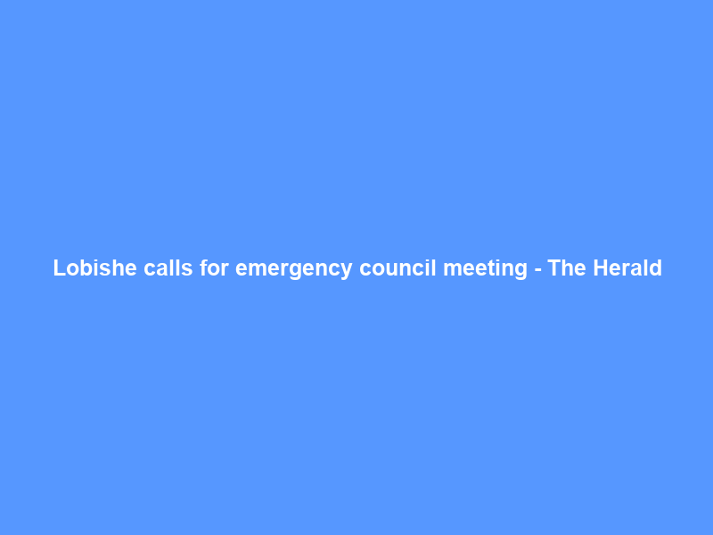 Lobishe calls for emergency council meeting – The Herald