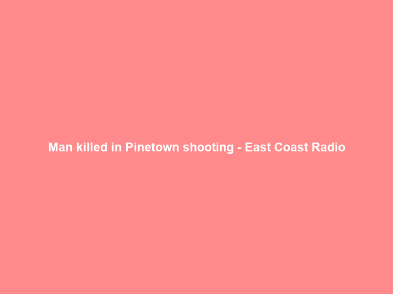 Man killed in Pinetown shooting – East Coast Radio