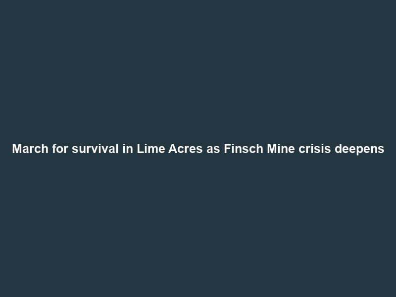 March for survival in Lime Acres as Finsch Mine crisis deepens