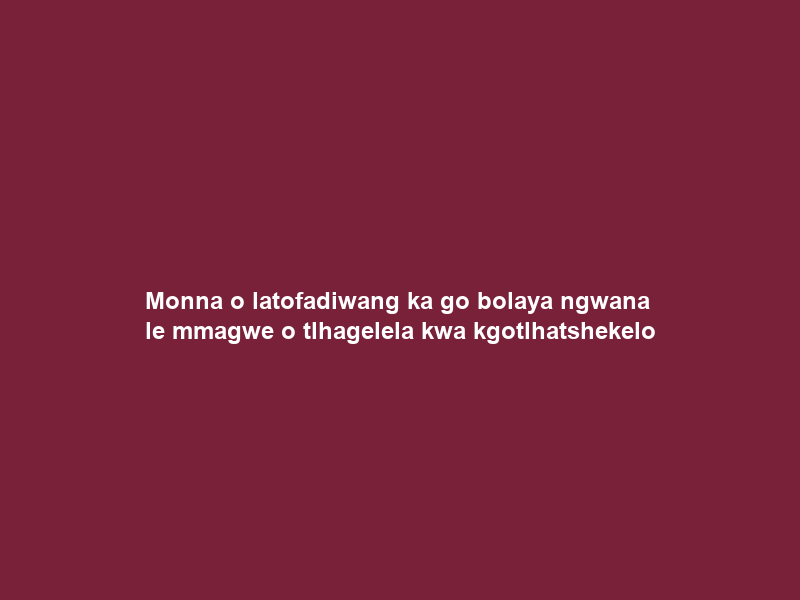 Monna o latofadiwang ka go bolaya ngwana le mmagwe o tlhagelela kwa kgotlhatshekelo