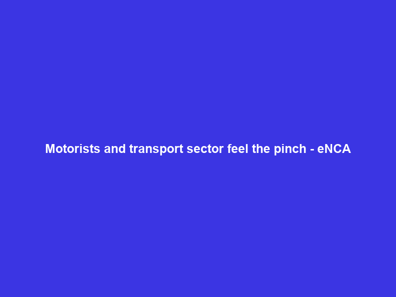 Motorists and transport sector feel the pinch – eNCA