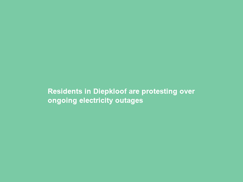 Residents in Diepkloof are protesting over ongoing electricity outages #sabcnews #follow #fyp