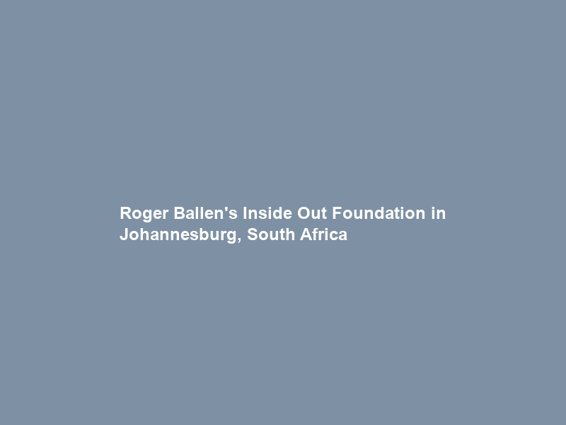 Roger Ballen’s Inside Out Foundation in Johannesburg, South Africa