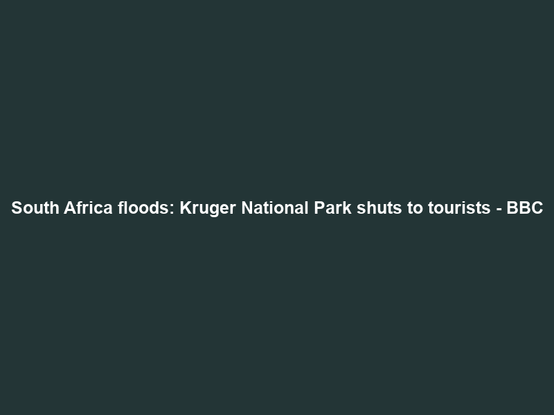 South Africa floods: Kruger National Park shuts to tourists – BBC