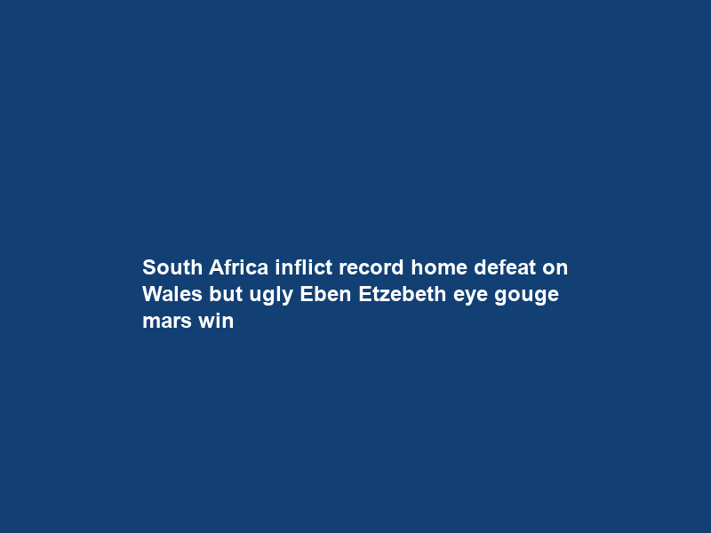 South Africa inflict record home defeat on Wales but ugly Eben Etzebeth eye gouge mars win