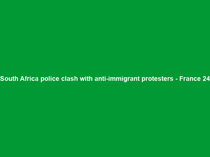 South Africa police clash with anti-immigrant protesters – France 24
