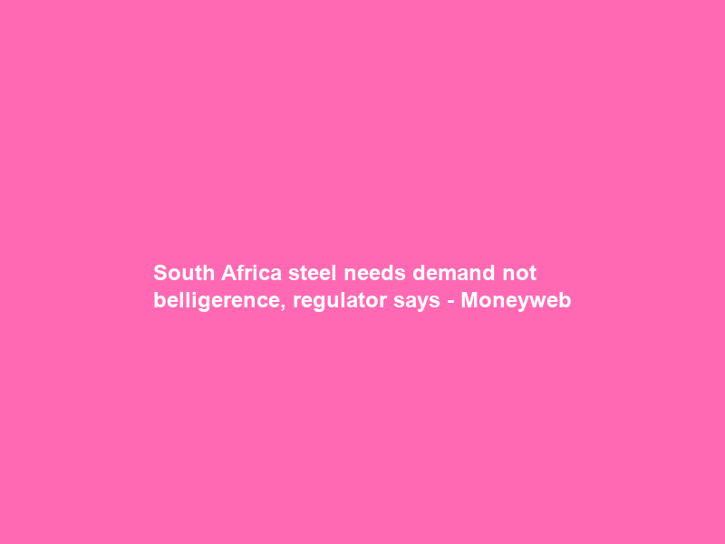 South Africa steel needs demand not belligerence, regulator says – Moneyweb
