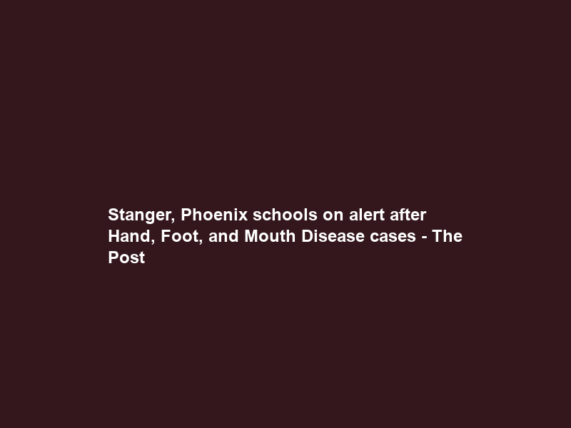 Stanger, Phoenix schools on alert after Hand, Foot, and Mouth Disease cases – The Post