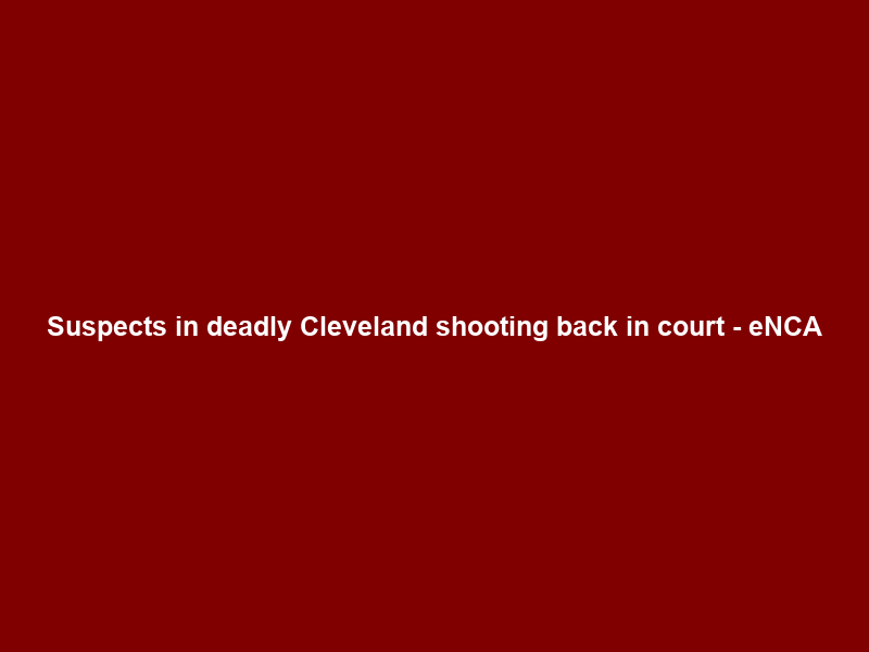 Suspects in deadly Cleveland shooting back in court – eNCA