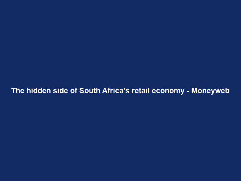 The hidden side of South Africa’s retail economy – Moneyweb